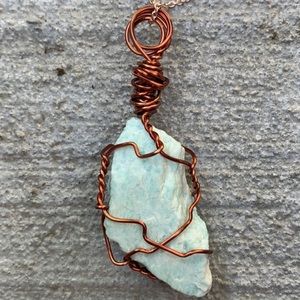 Handmade Wire Wrapped Gemstone Necklace